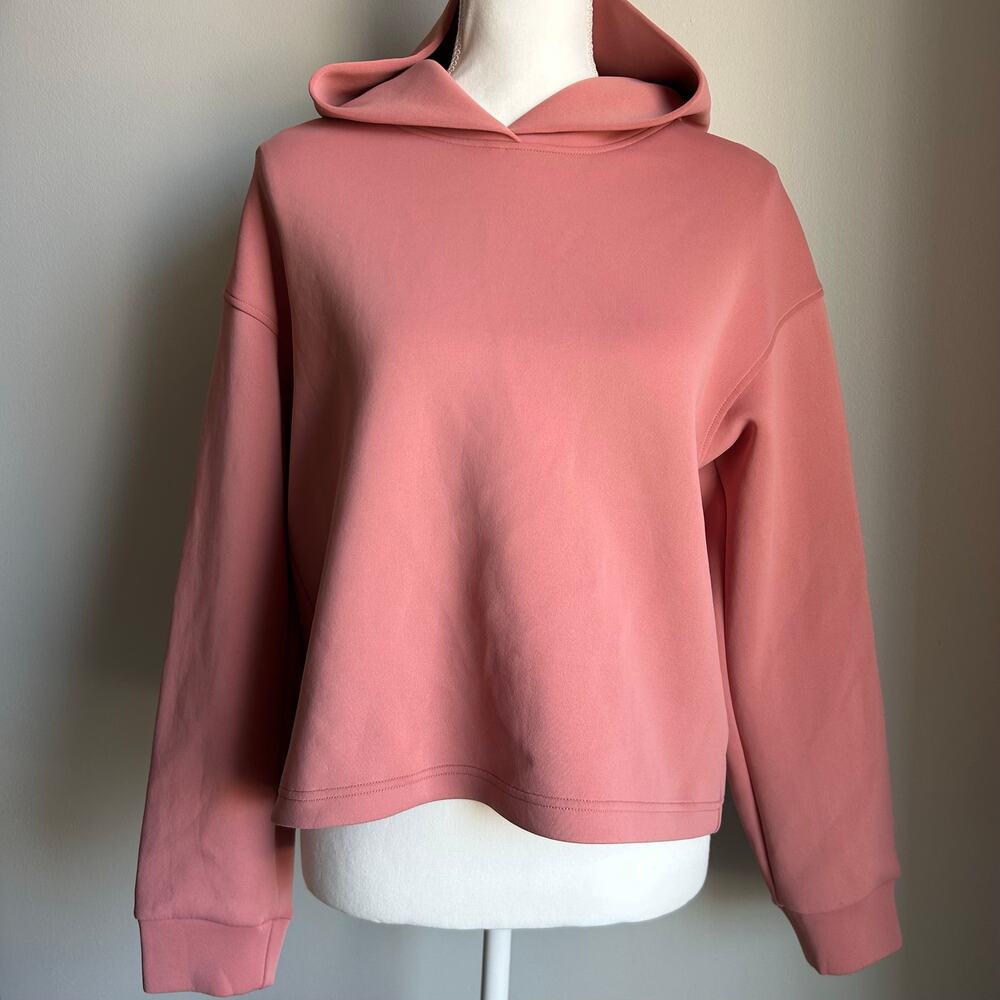 Uniqlo Pink Neoprene Bubble Sweatshirt Hoodie Size Small